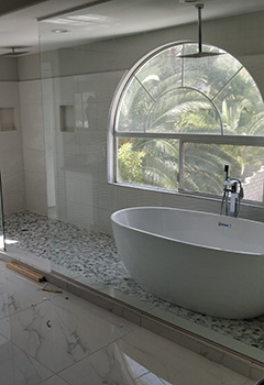 Marble Tiles and Freestanding Bathtub Installation in Redondo Beach